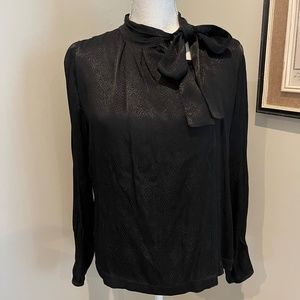 Topshop Bow Silk Shirt